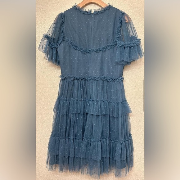 IVY CITY CO WHIMSICAL DRESS IN BLUE SHORT SIZE MEDIUM - Picture 7 of 9